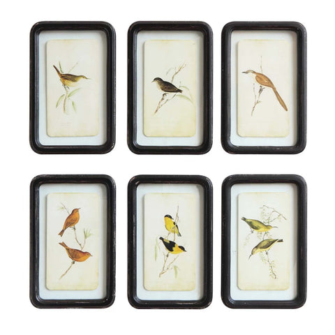 Mini Wood Bird Framed Art