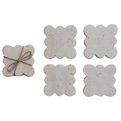 Travertine Coasters S/4