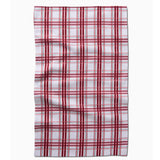 Candy Cane Plaid Tea Towel