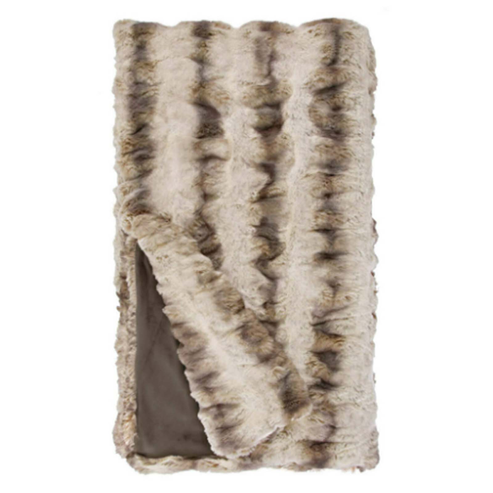 Faux Fur Throw-Truffle Chinchilla