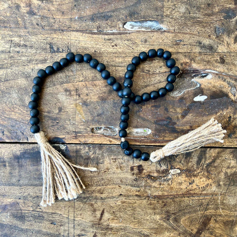 Wood Garland w/ Tassels