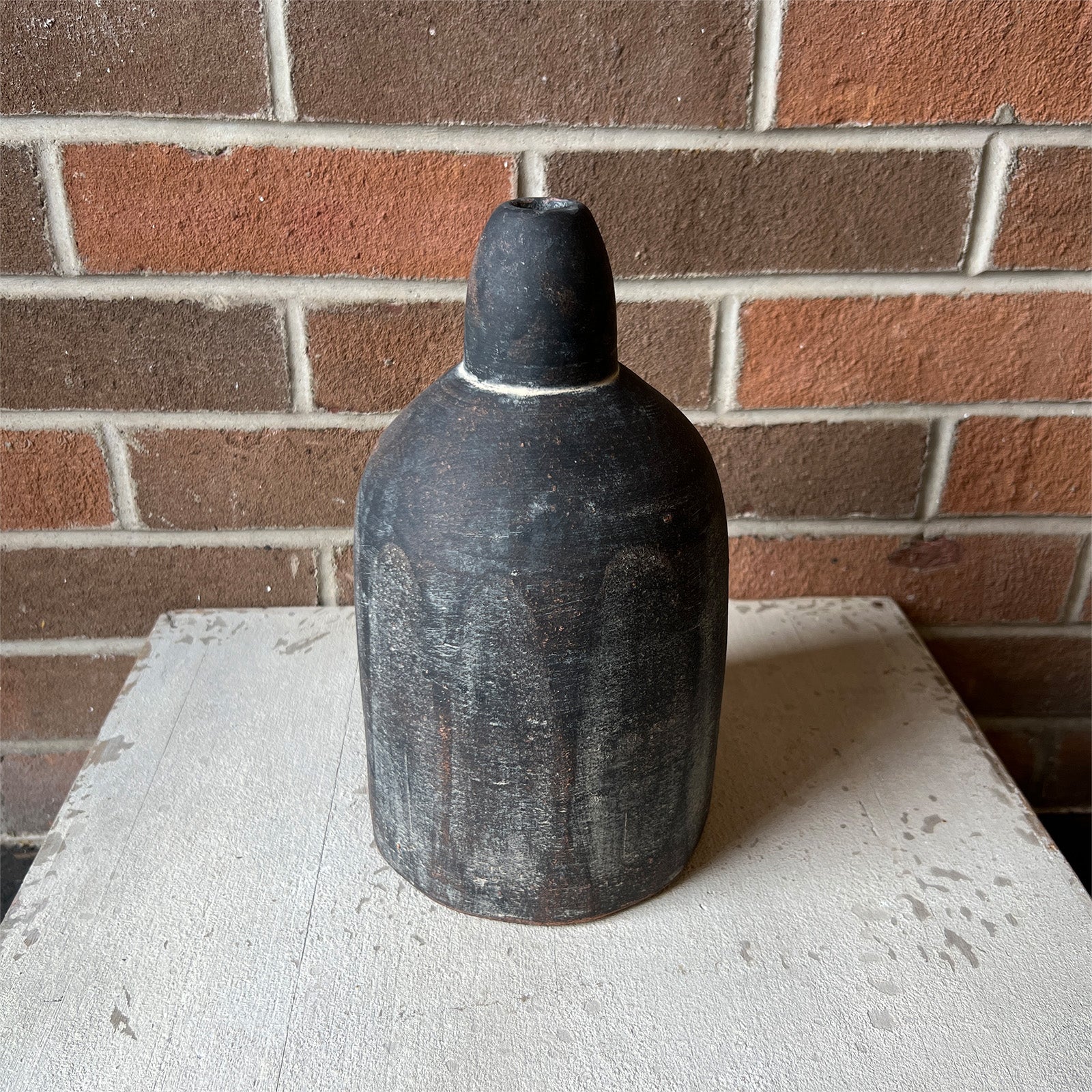 Black Clay Vase