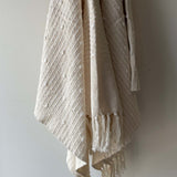 Jacquard Throw - White