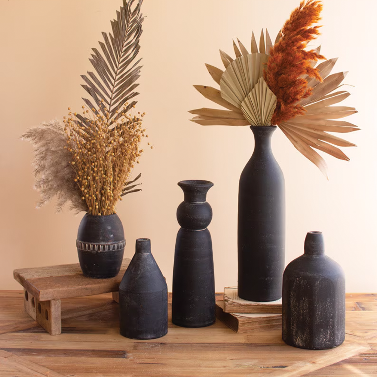 Black Clay Vase