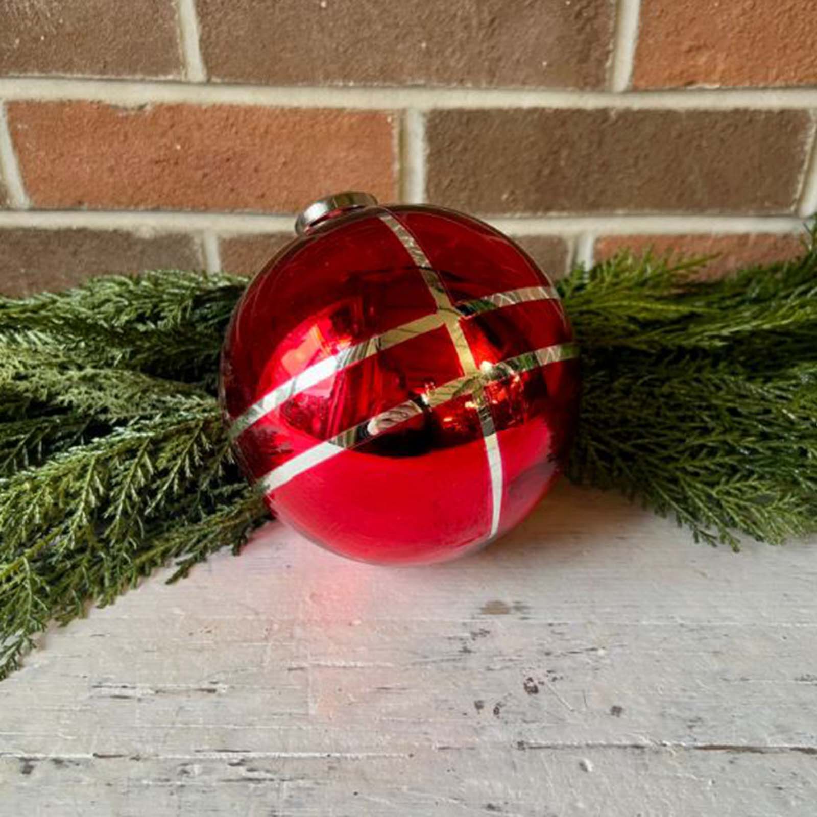 5" Red Glass Ornament