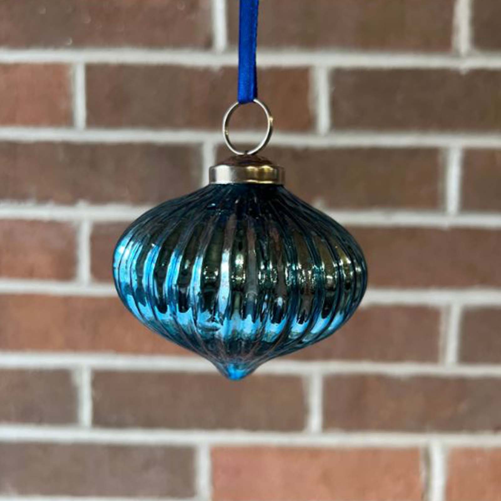 Blue Teardrop Ornament