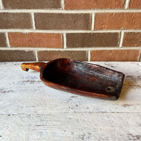 Hand Hewn Wooden Scoop