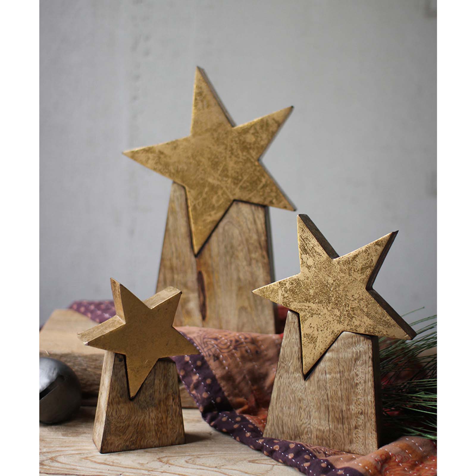 Wooden Star on Base