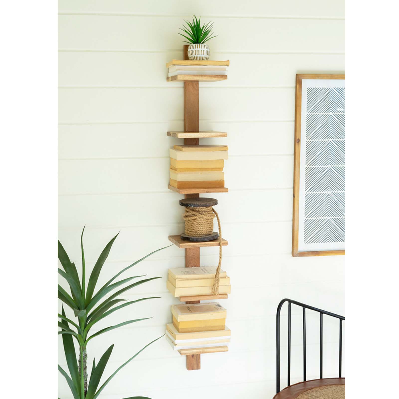 Acacia Wood 6-Tiered Shelf