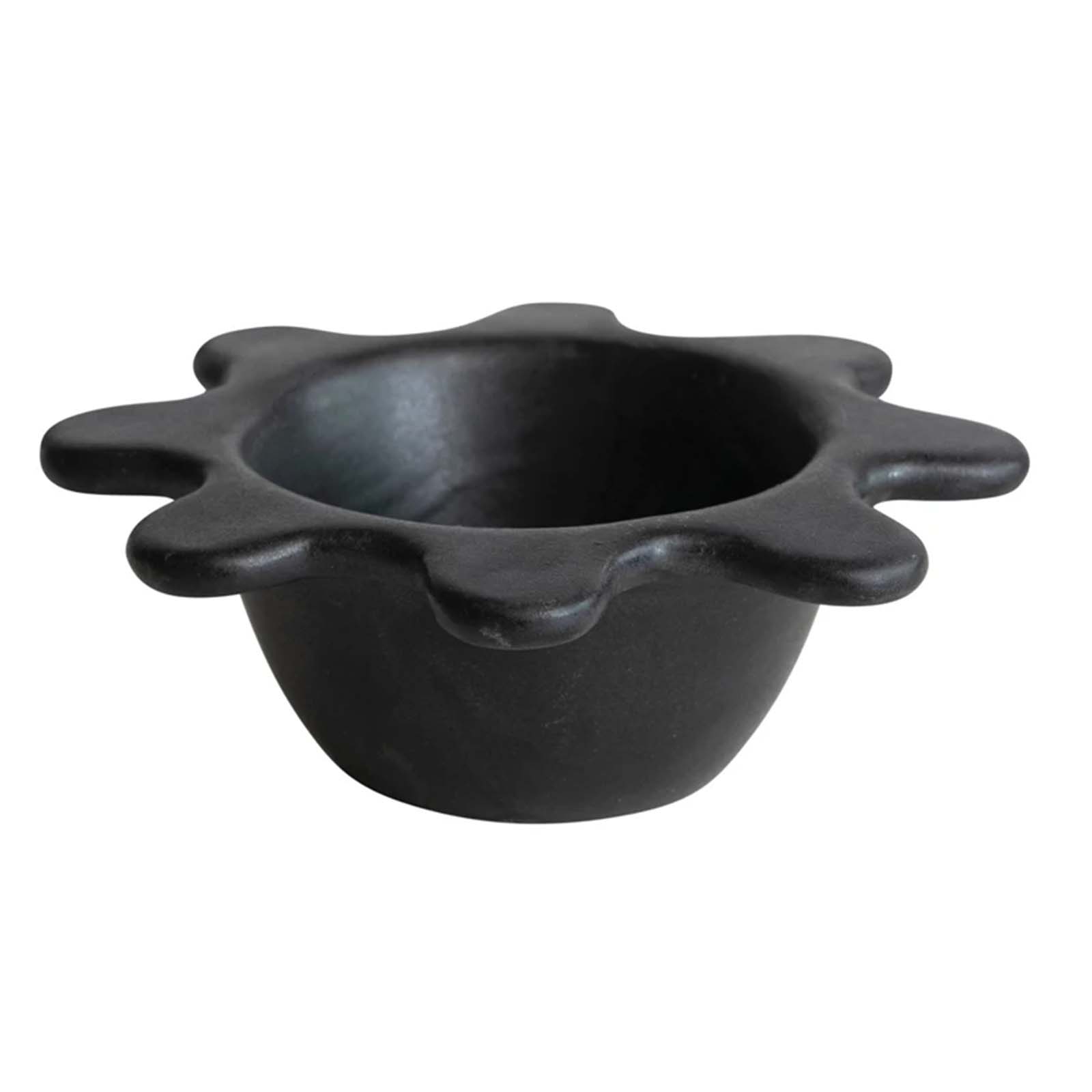 Matte Black Abstract Bowl