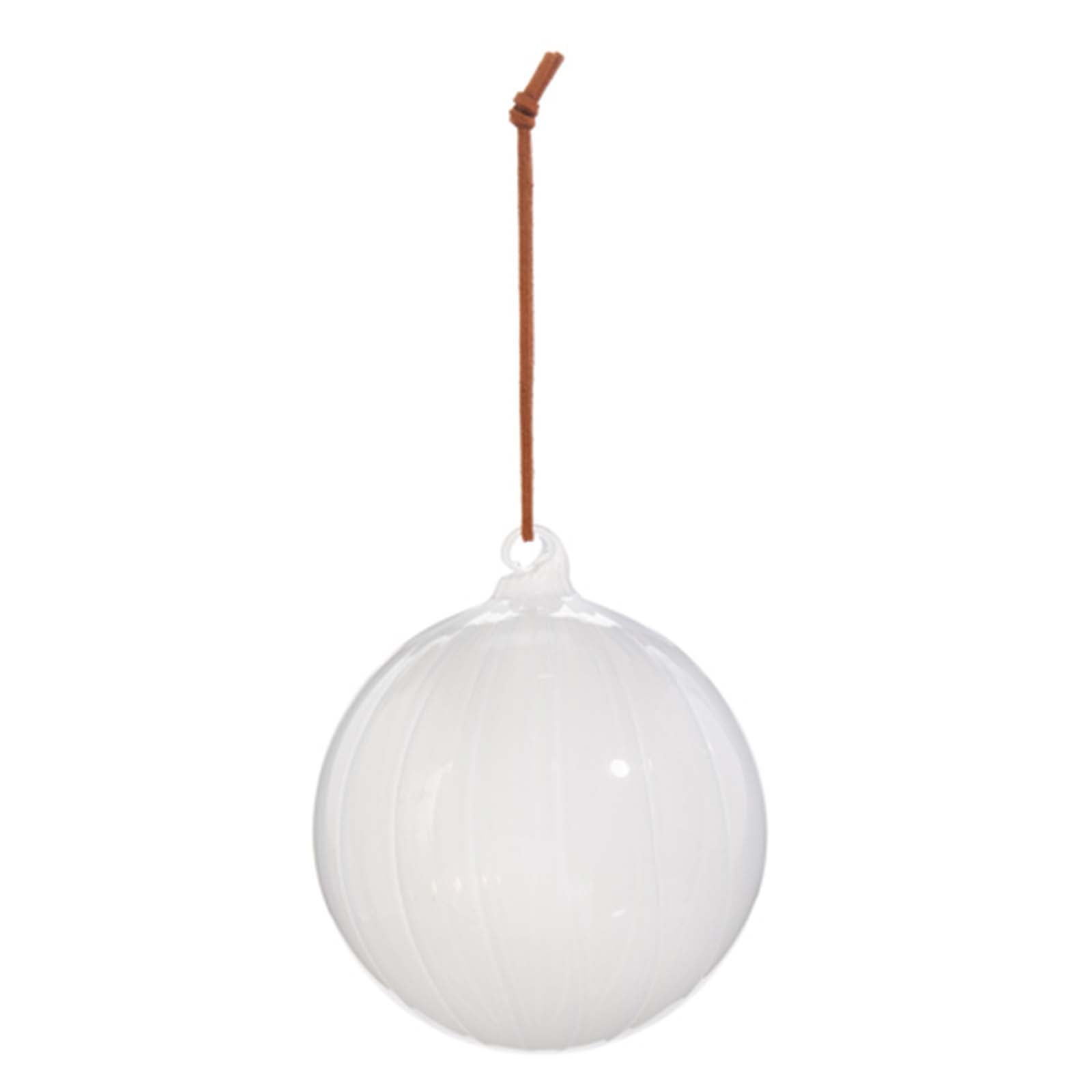 4" White Ball Ornament