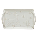 Deer, Snowflakes, and Tree Tray