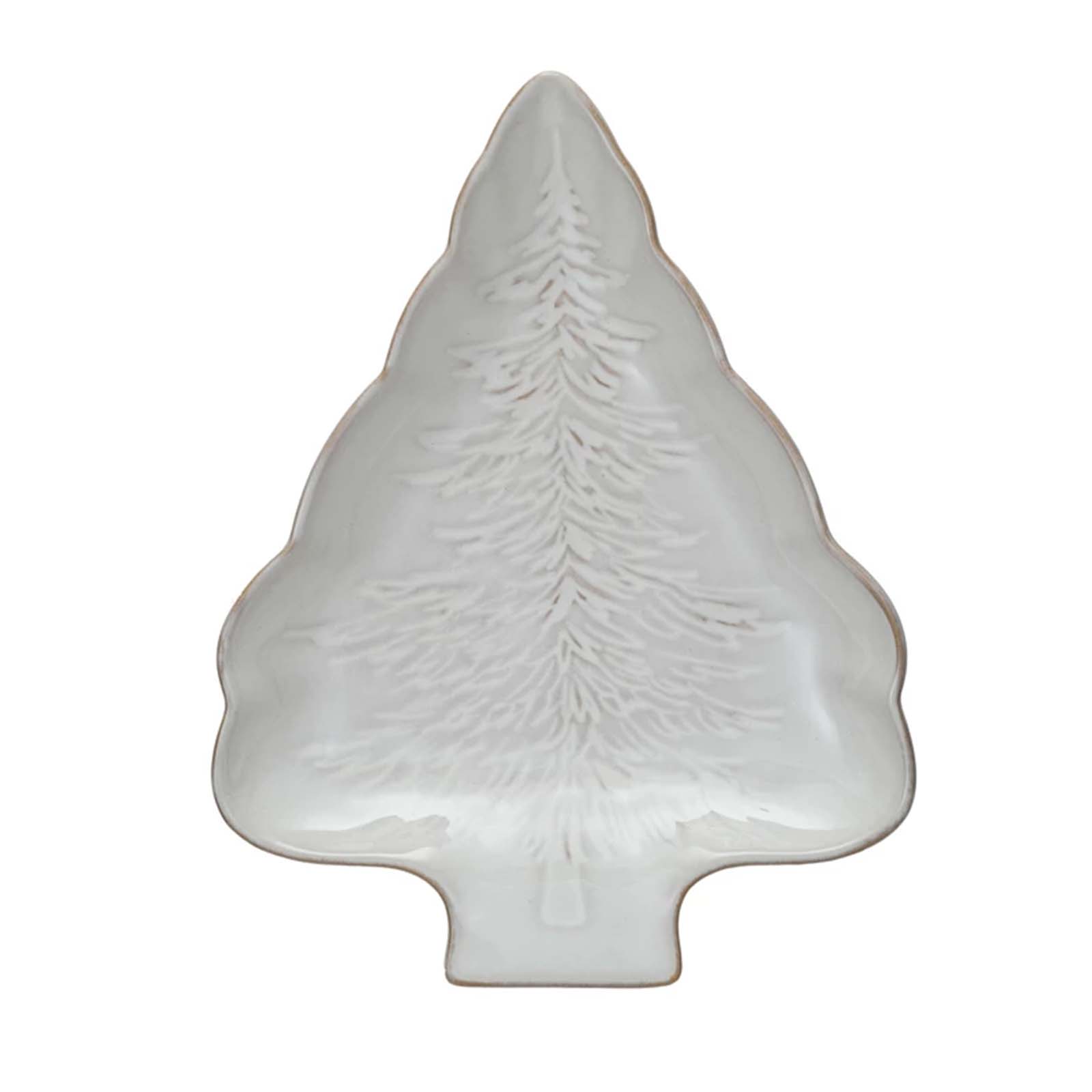 Stoneware Tree Shaped Plate