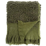 Olive Boucle Throw