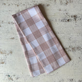 Vintage Gingham Natural Tea Towel