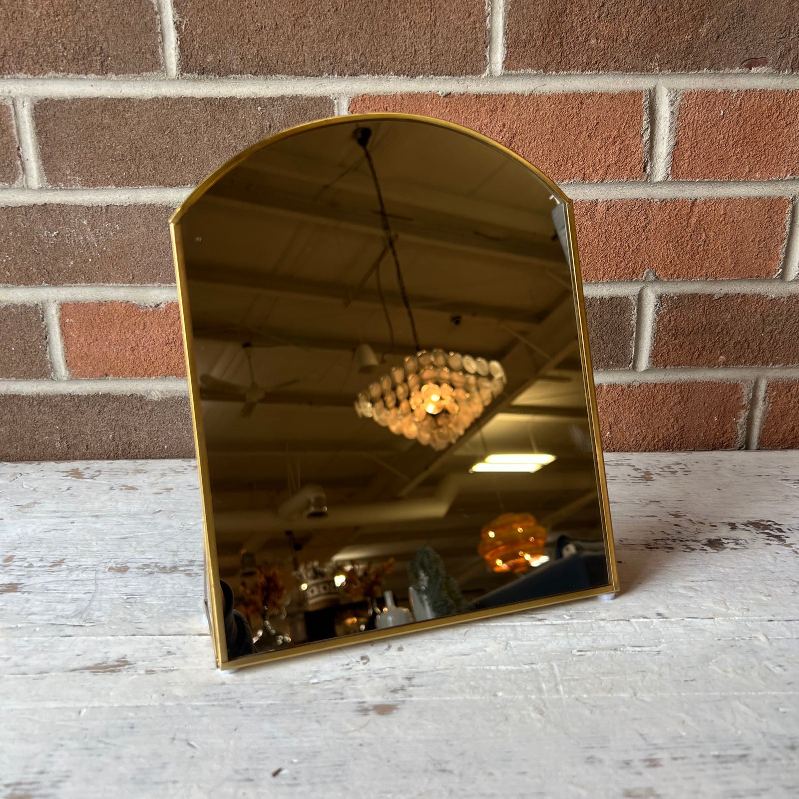 Brass Standing Mirror