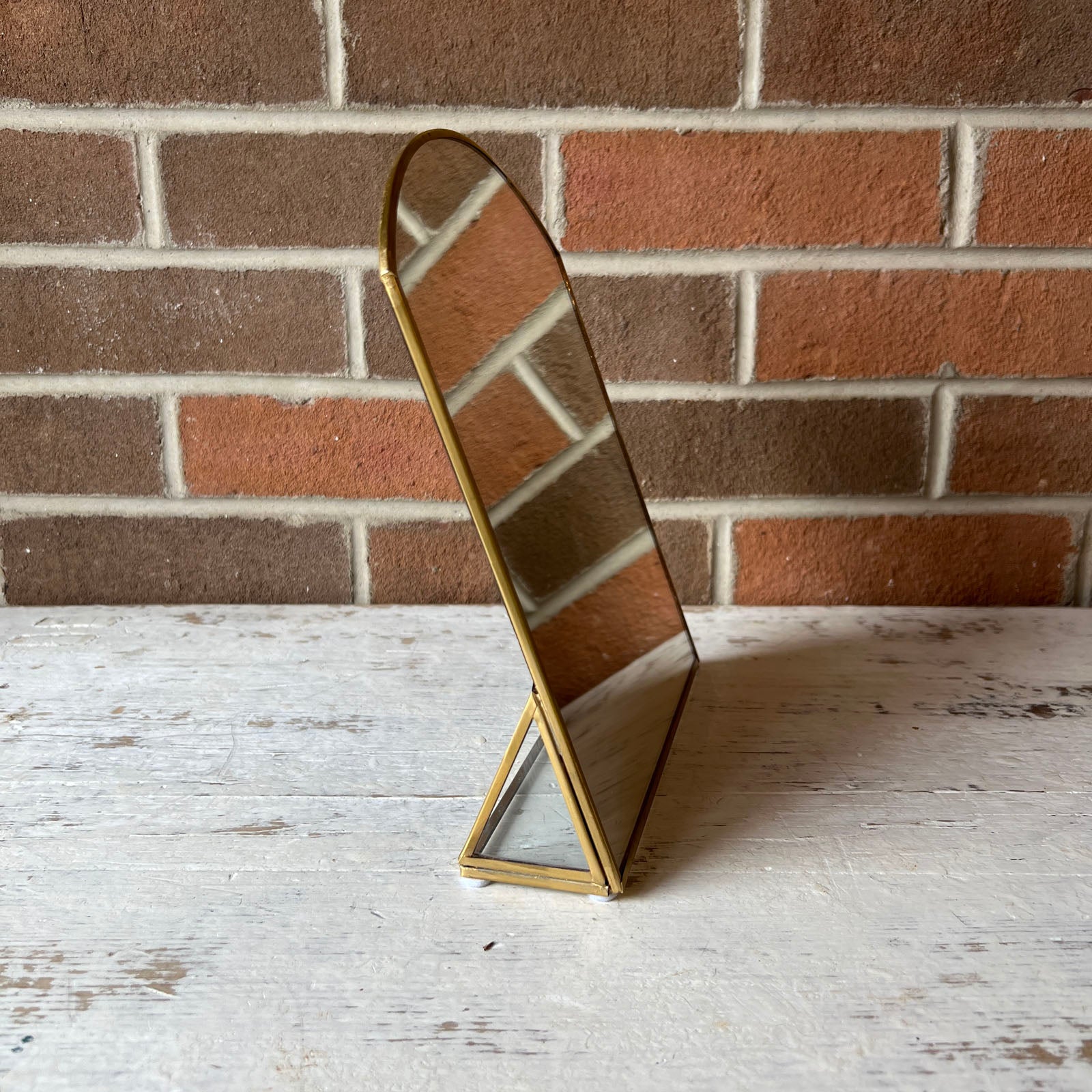 Brass Standing Mirror