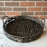 Round Water Hyacinth Tray