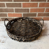 Round Water Hyacinth Tray