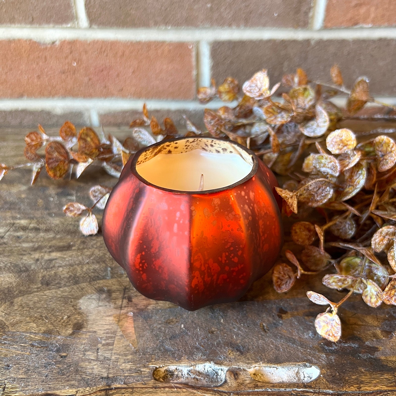 Pumpkin Candle - Copper Leaves