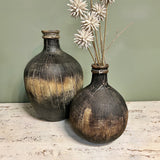 Black and Tan Woodgrain Vase