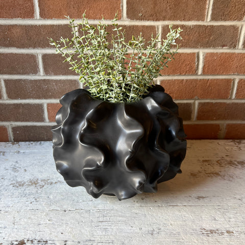 Black Coral Ceramic Vase