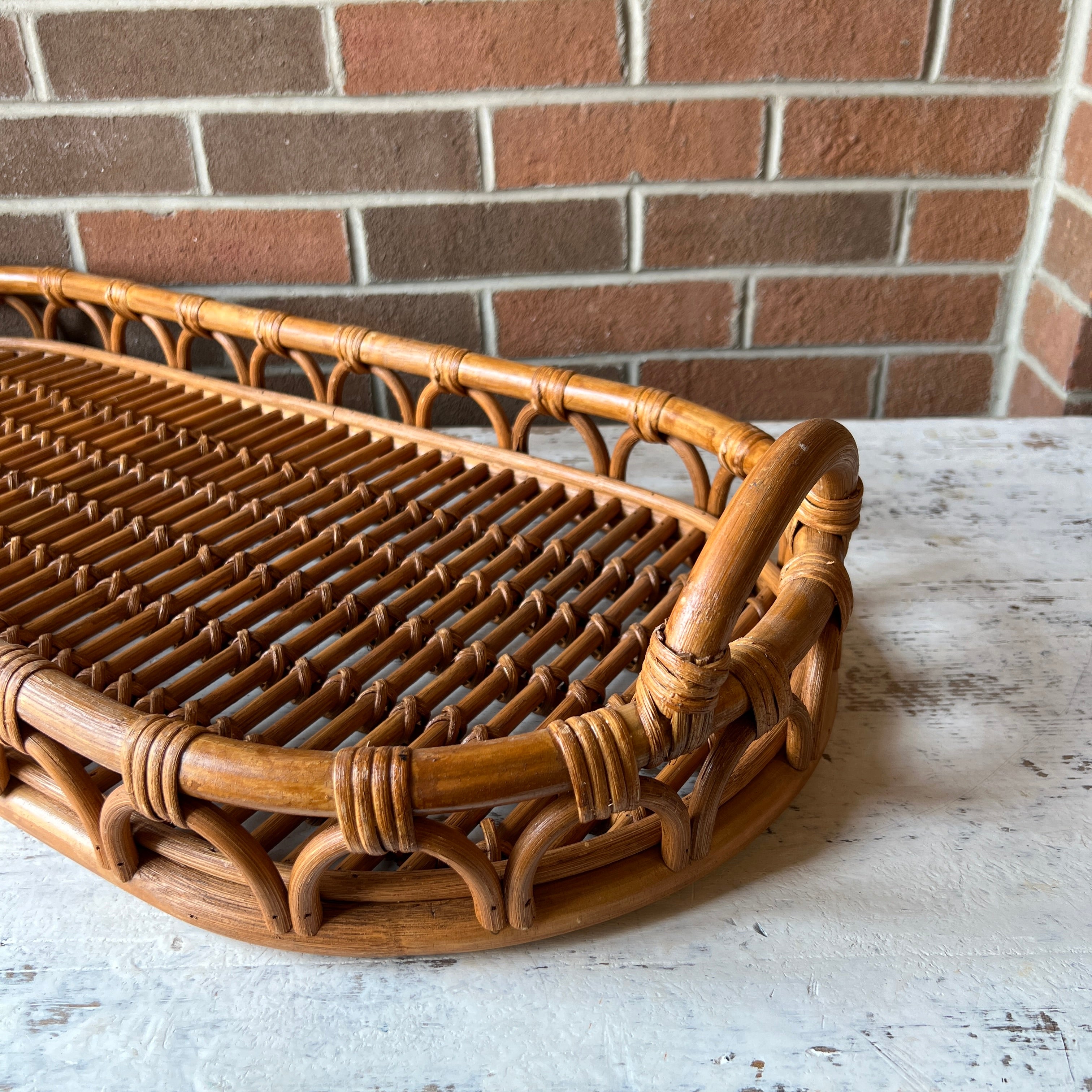 Hand Woven Tray with Handles