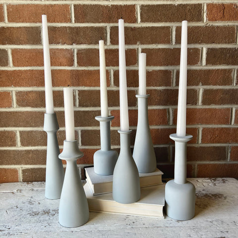 Cast Iron White Candle Holder