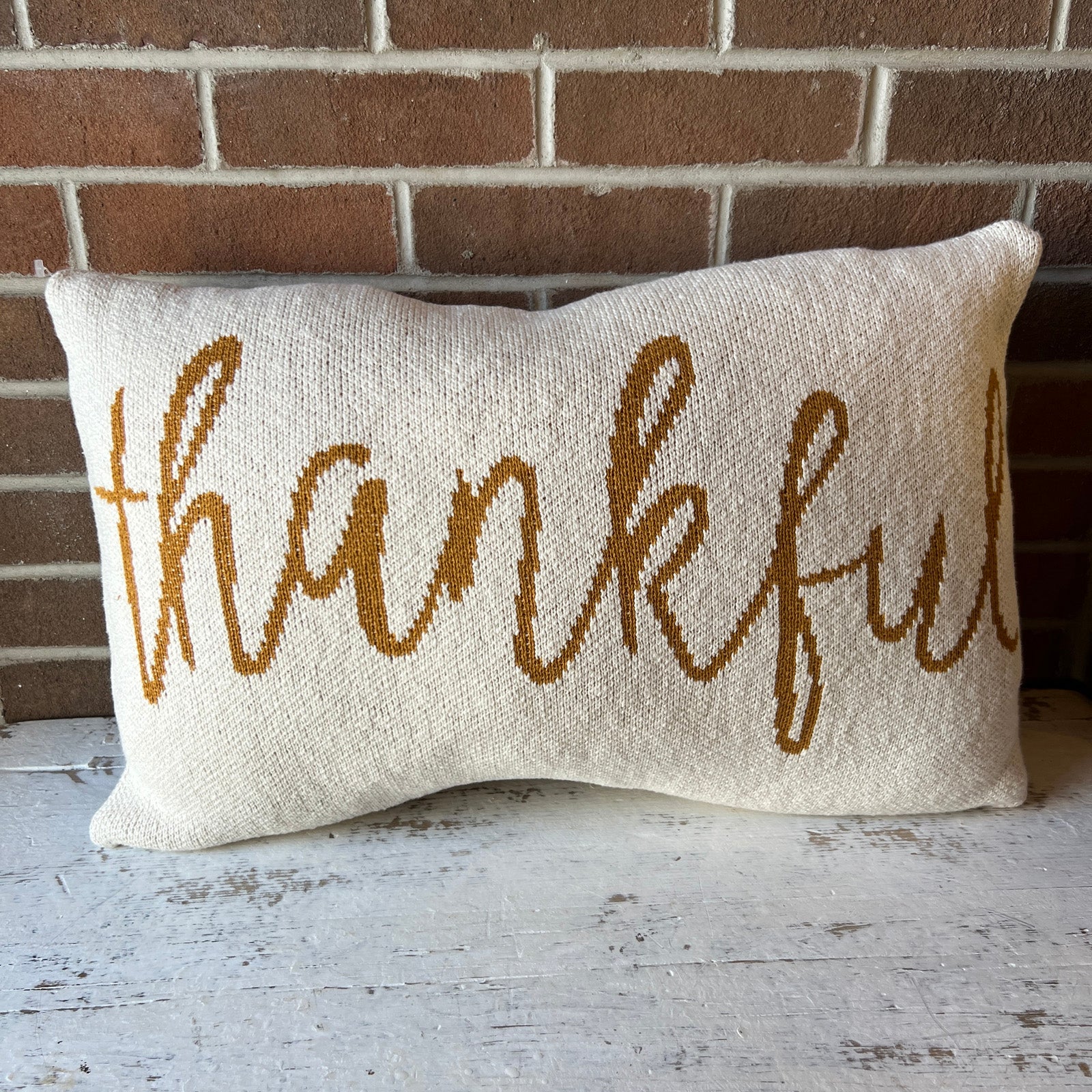 15" X 24" Thankful Pillow