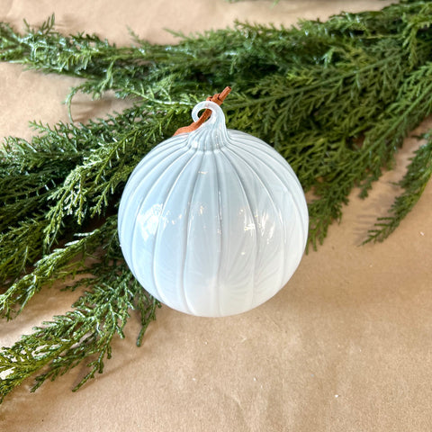 4" White Ball Ornament