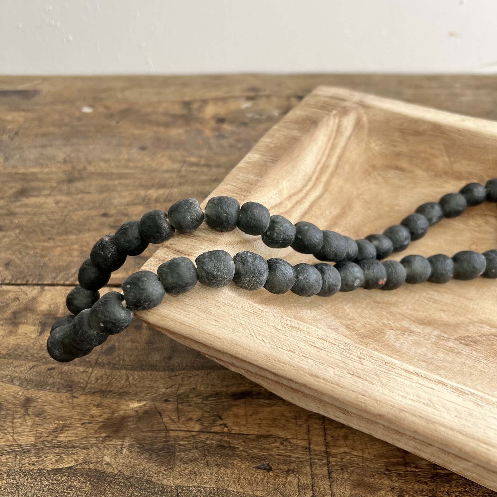 Black Glass Beads