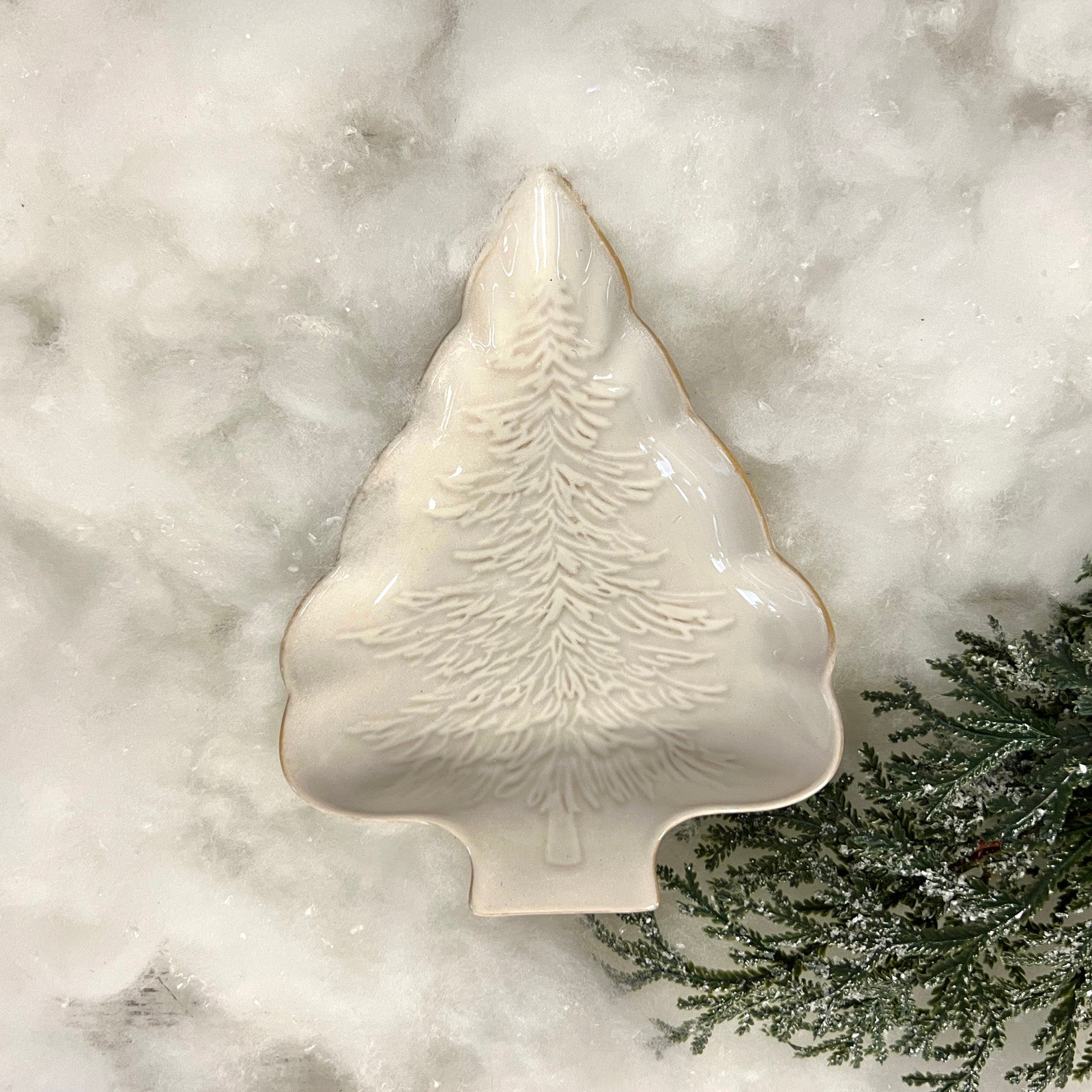 Stoneware Tree Shaped Plate