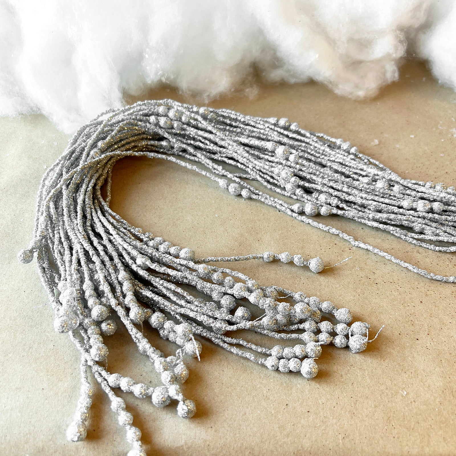 Silver Glitter Garland