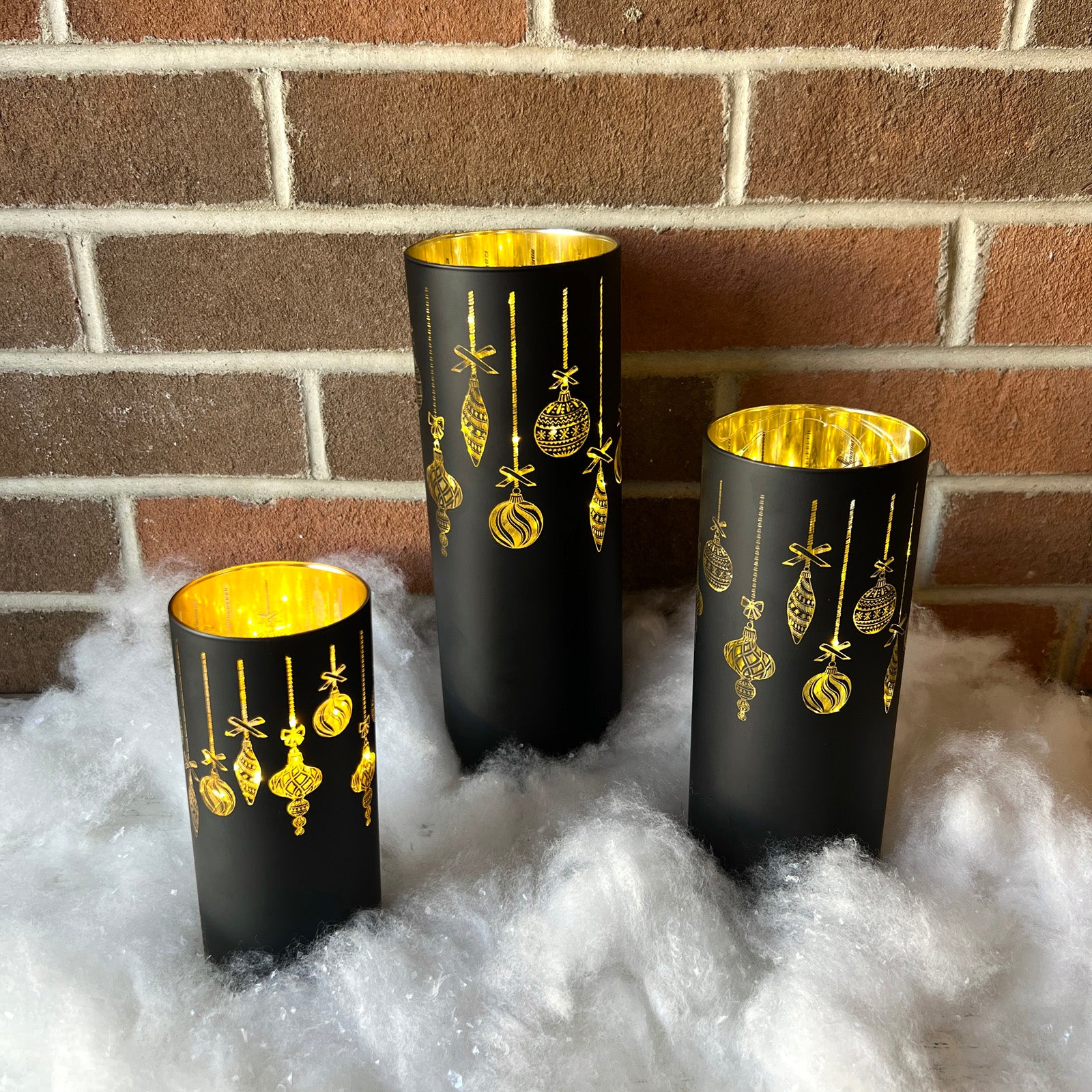 Black Engraved LED Cylinder