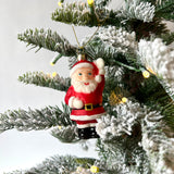 Waving Santa Ornament