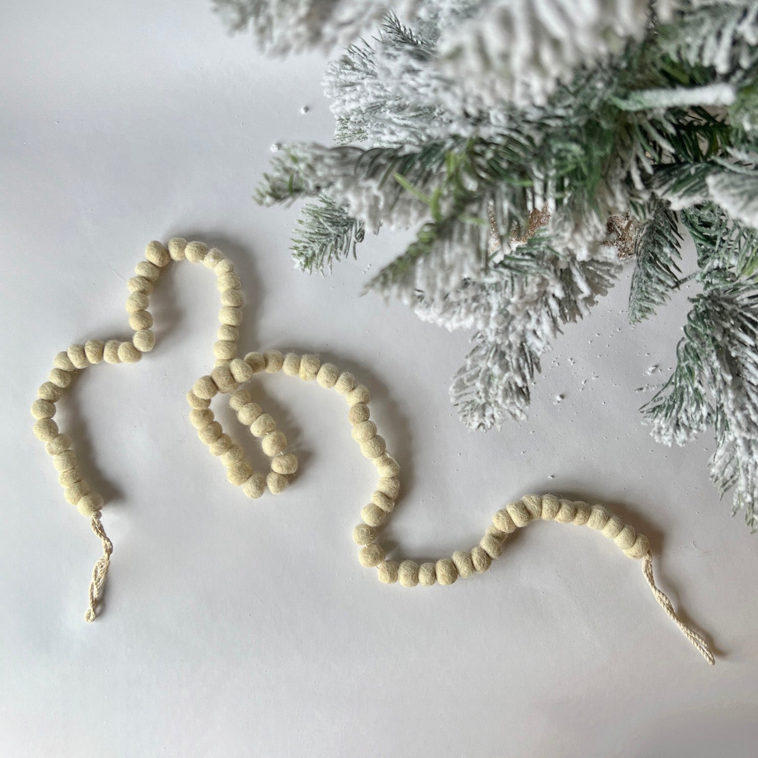 White Pompom Garland