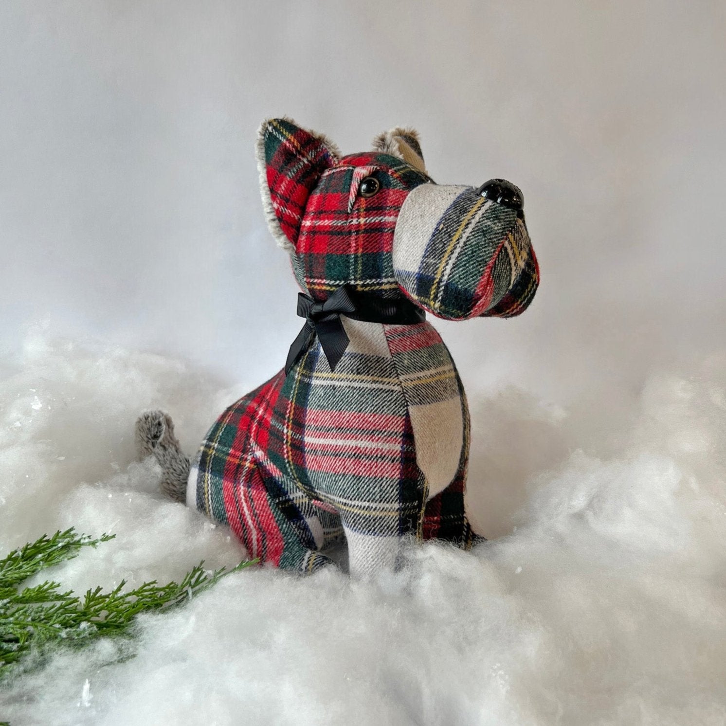 Plaid Dog Doorstop