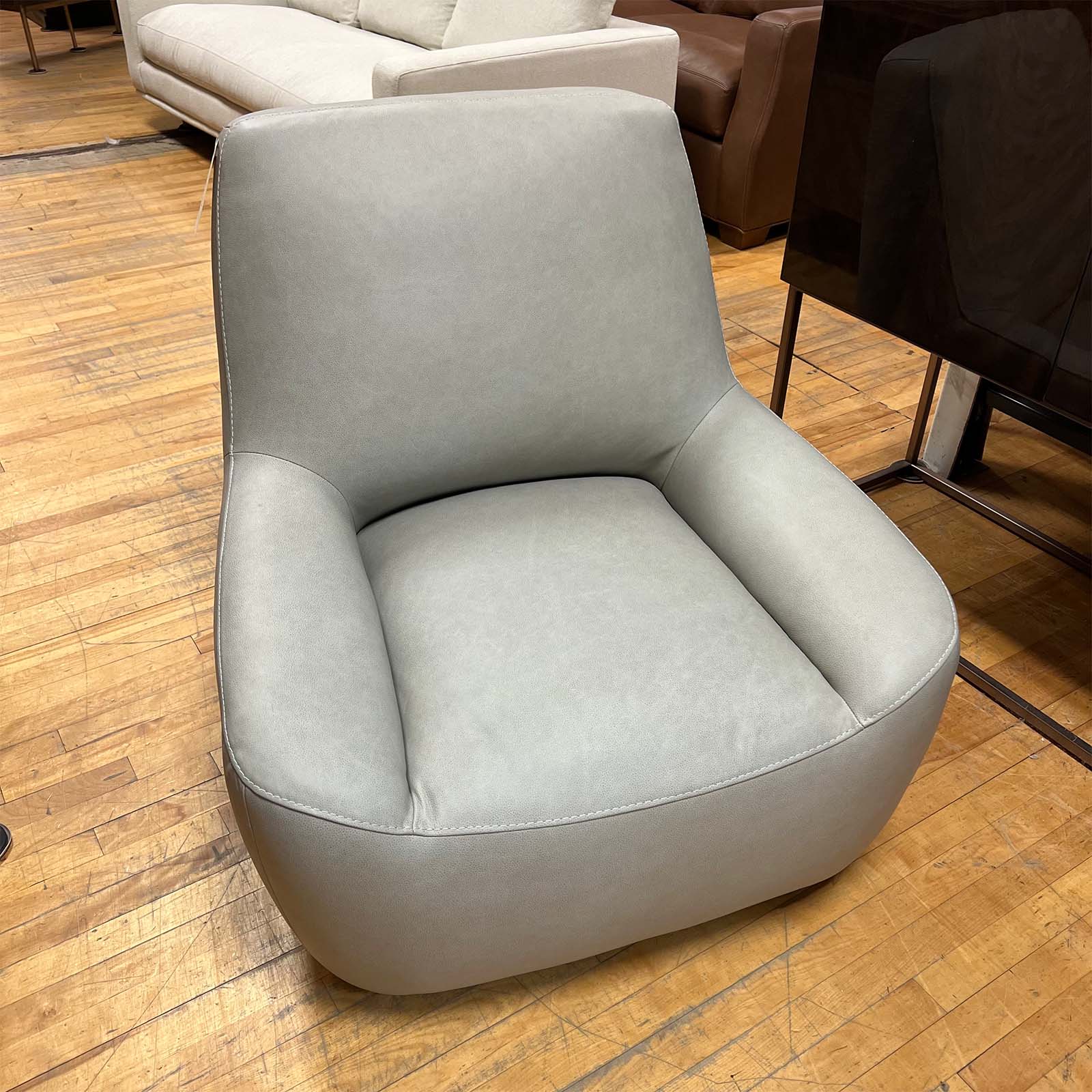 Misha Leather Swivel Chair