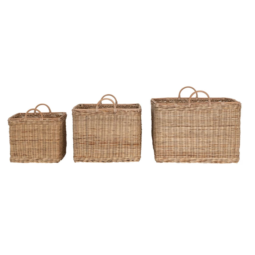 Rattan Basket w/ Handles