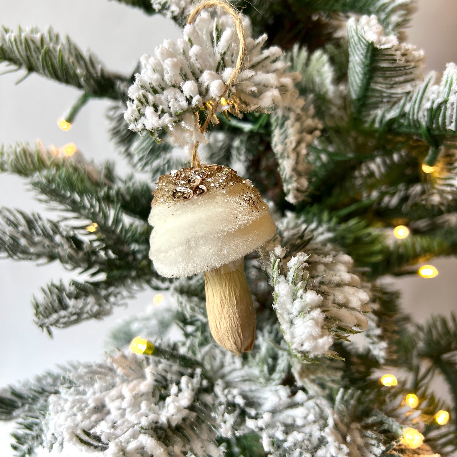 Velvet Mushroom Ornament