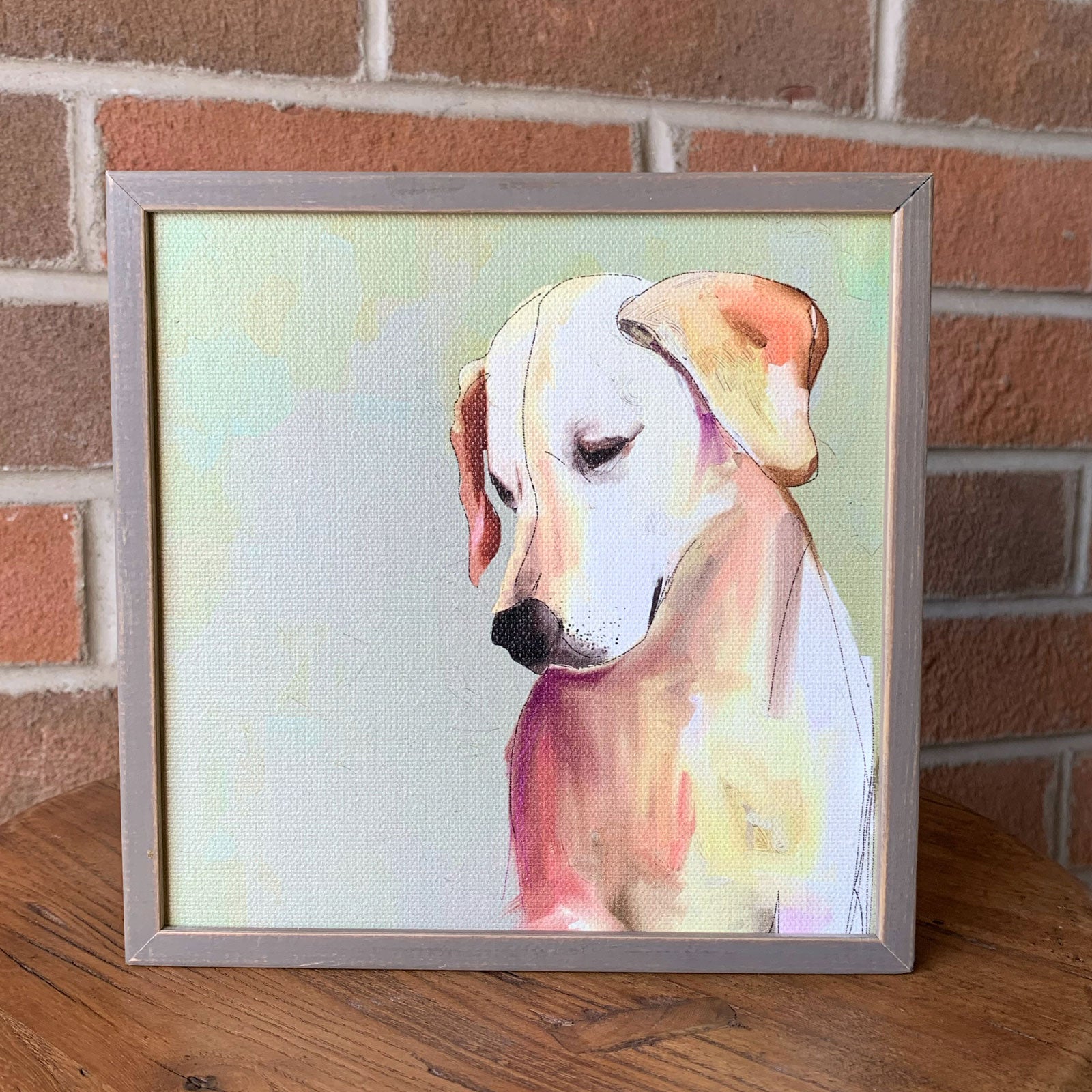 Yellow Lab Mini Framed Canvas