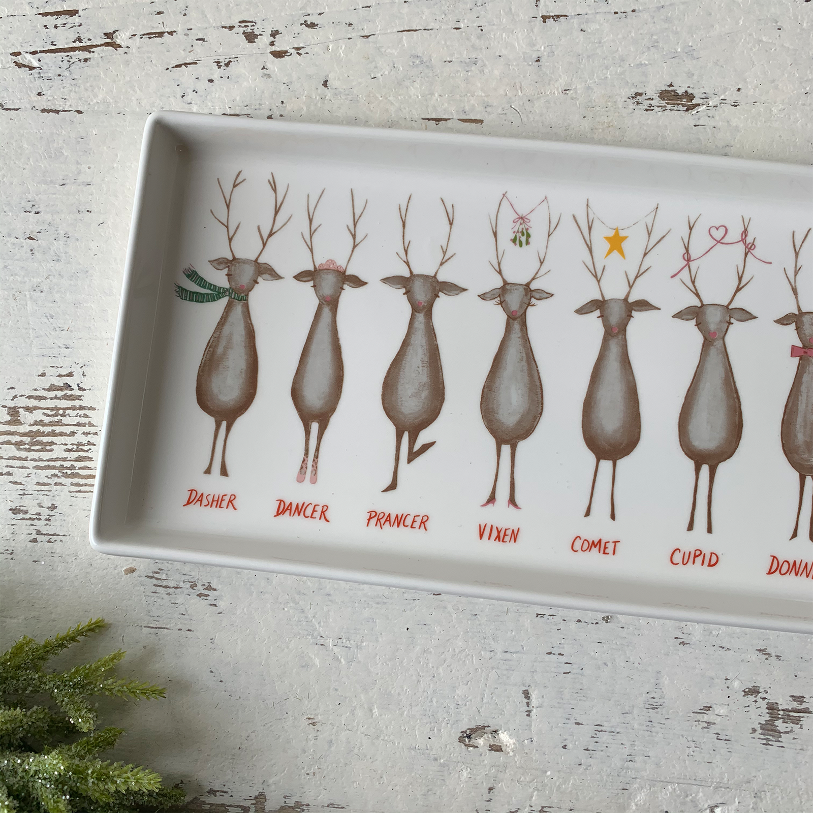 Reindeer Stoneware Platter