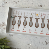 Reindeer Stoneware Platter