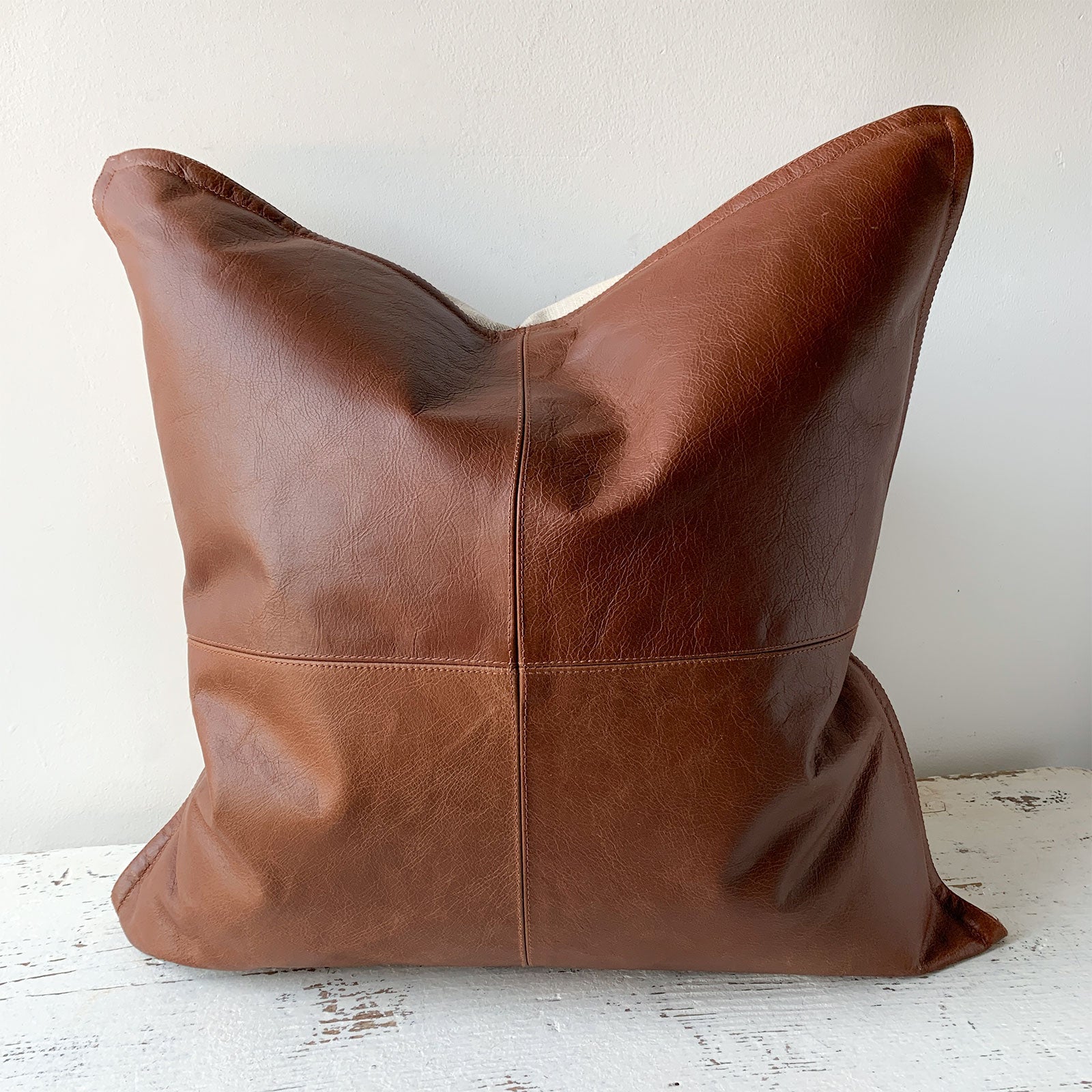 22" x 22" Leather Pillow