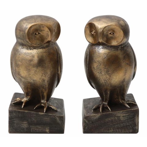 Bronze Owl Bookend