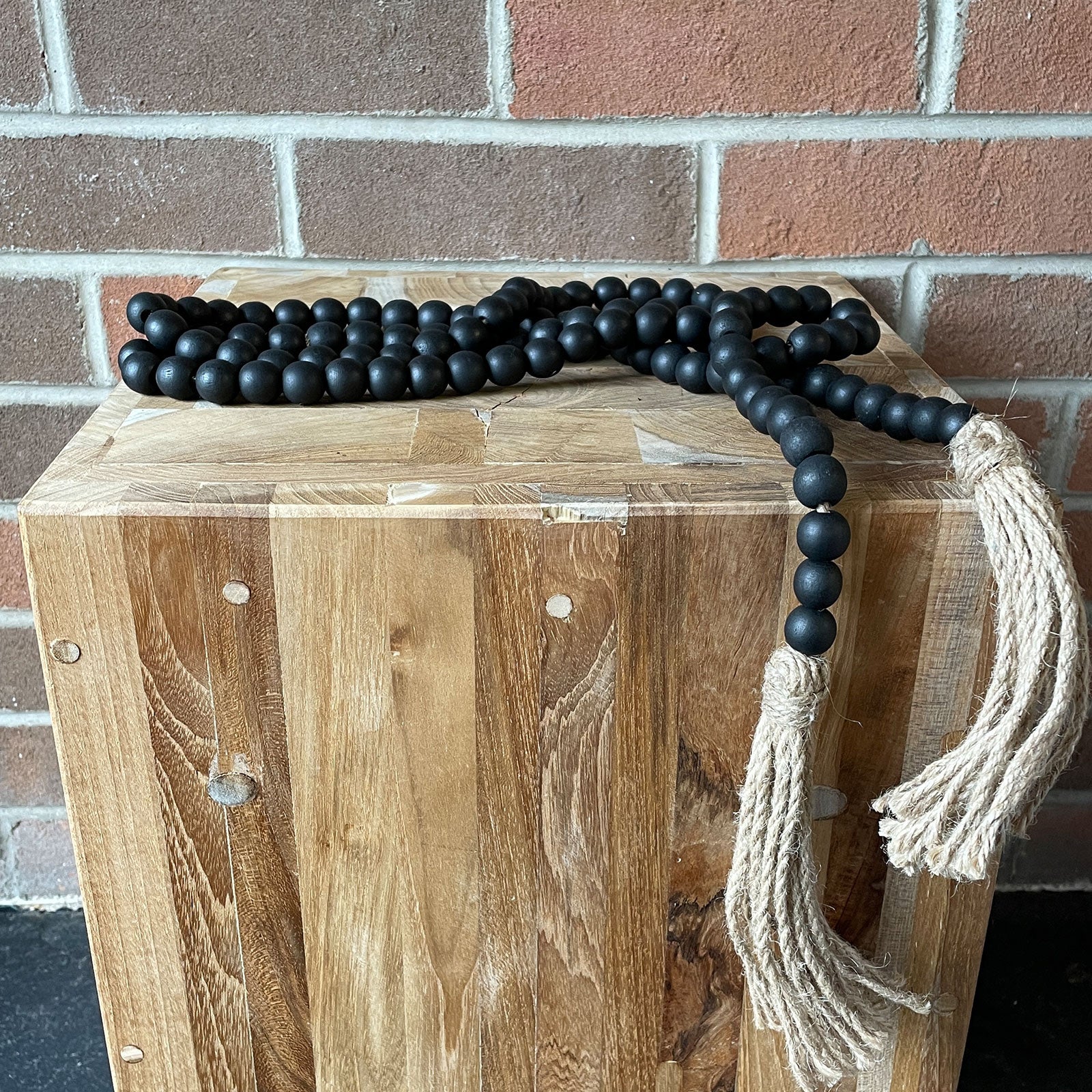 Black Wood Bead Garland