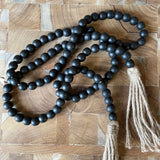 Black Wood Bead Garland