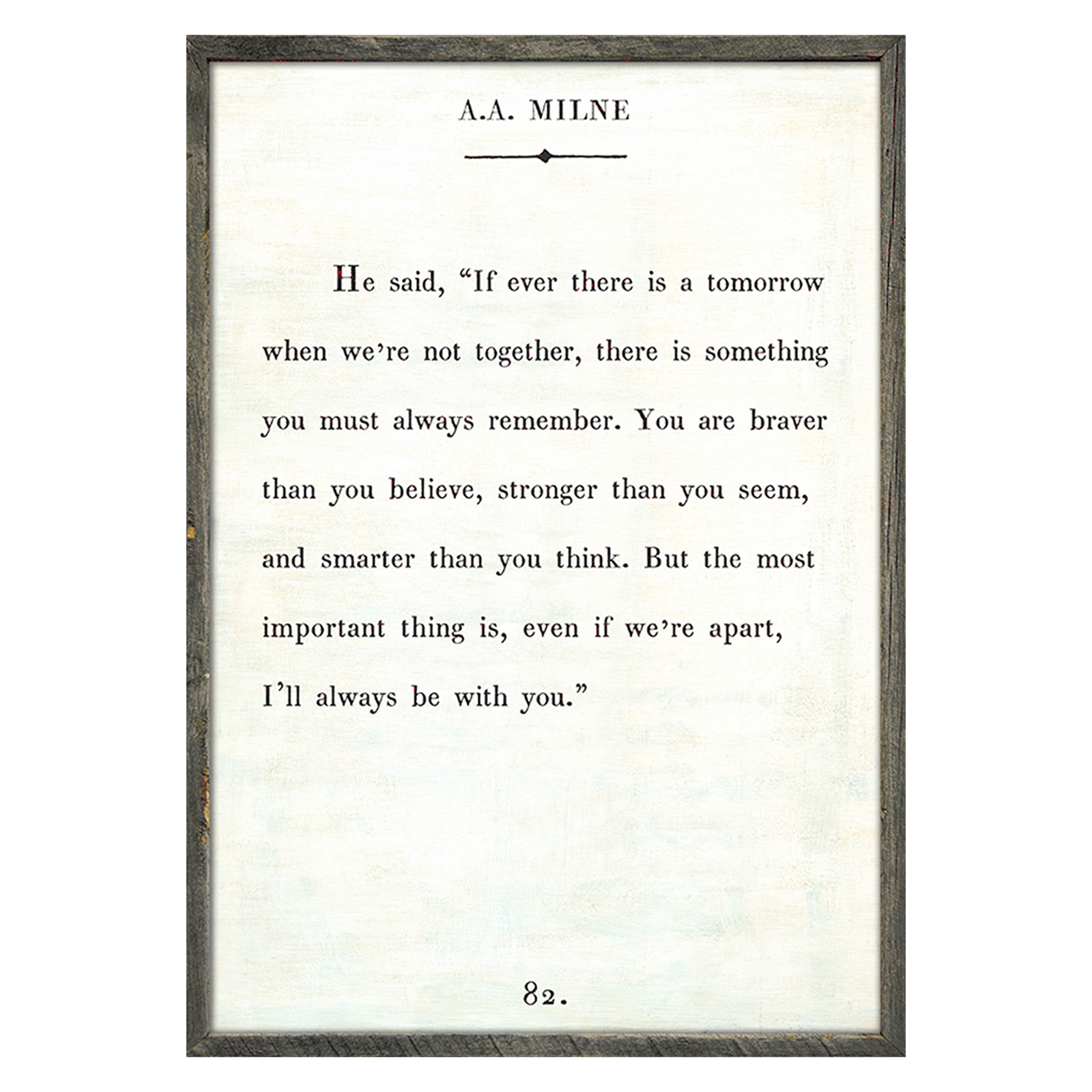 A.A. Milne Book Print