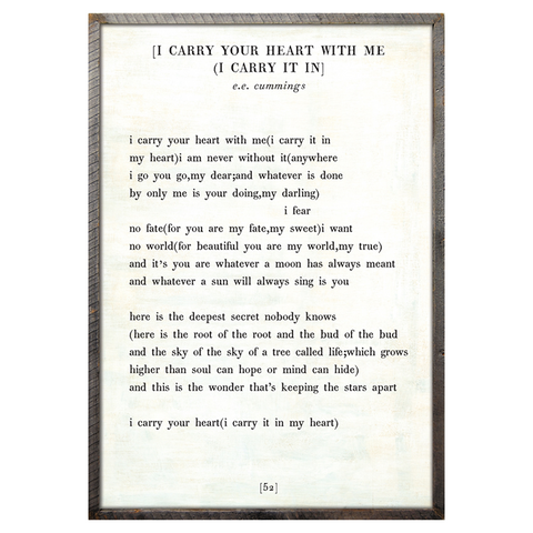 I Carry Your Heart Book Print