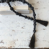 Wood Bead Garland w/ Tassel